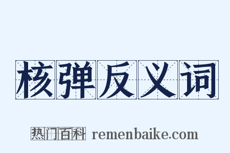 核弹反义词是什么意思的图片